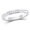 Gem And Harmony 1/10 Carat (ctw H-I I1-I2) Channel Set Diamond Wedding Band Ring in 14K White Gold